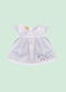 White Jhabla Cotton Baby Dress Camel